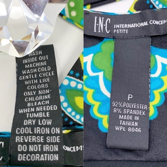 INC Rhinestone Embellished Polyester Spandex Blend Knee Length Halter Dress P - Picture 5 of 9